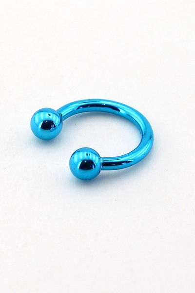Solfera Bright Blue Color Ball End Half Ring Piercing P385