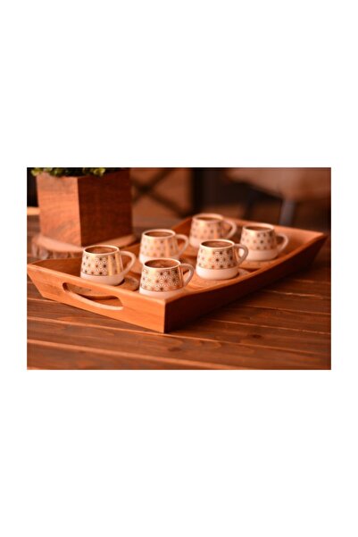 Bambum B0933 Hanzade 6 Kişilik Kahve Fincan Takımı Seti Desen Altlıklı