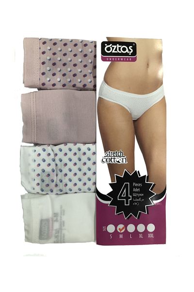 Öztaş 2750 Women's Lace 4-Piece Bikini Panties
