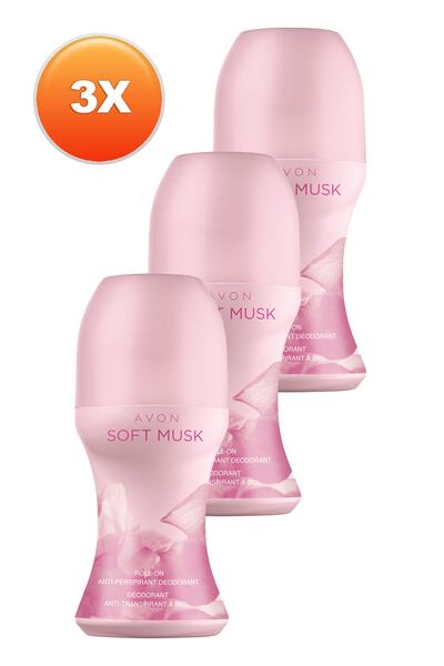 AVON Soft Musk Kadın Rollon 50 Ml. Üçlü Set