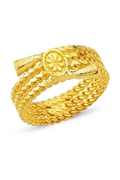 BİLEZİKHANE Sıralı Burma Yüzük 22 Ayar Altın 6.00 Gram