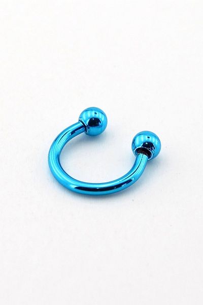 Solfera Bright Blue Color Ball End Half Ring Piercing P385