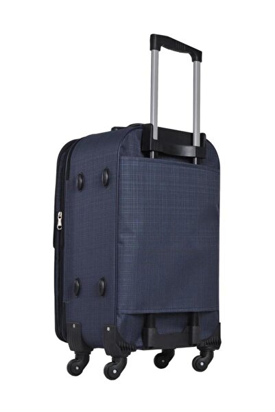 Best Büyük Orta Ve Kabin Boy Üçlü Kumaş Valiz Set Lacivert 1061