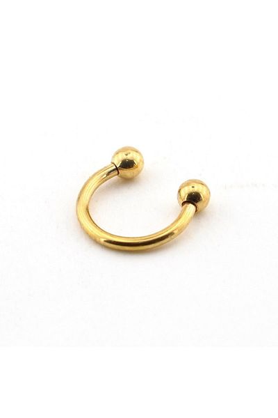 Solfera Yellow Gold Color Steel Nile Body Eyebrow Ball End Piercing P456b