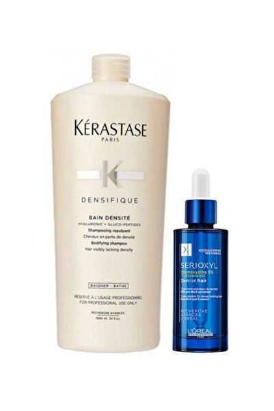 Kerastase Densifique Saç Yoğunlaştırıcı Şampuan 1000 ml+Loreal Serioxyl Stemo...