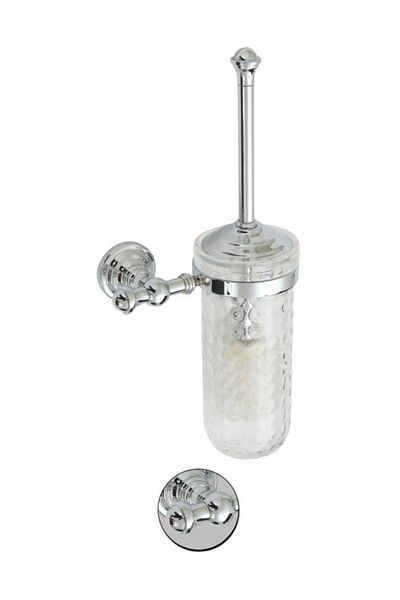 Maya Venezia Chrome Mounted Toilet Brush Optical Glass 100% Brass