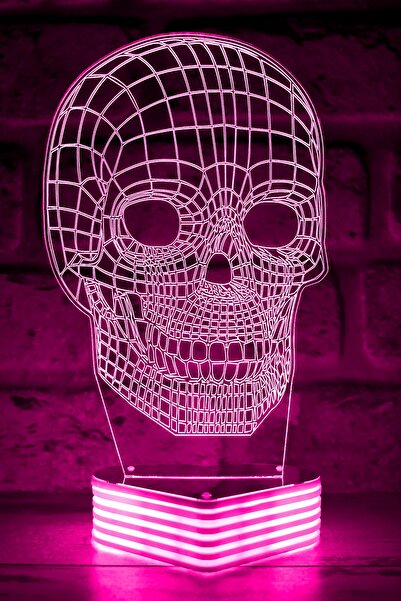 Hediye Kovanı مصباح LED مرئي ثلاثي الأبعاد برأس جمجمة ذات مظهر مرئي ثلاثي الأ...