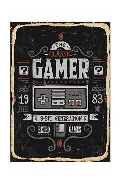 Tablo Mega Κλασικό Ρετρό Τραπέζι MDF με θέμα τον Παίκτη 25x35εκ.