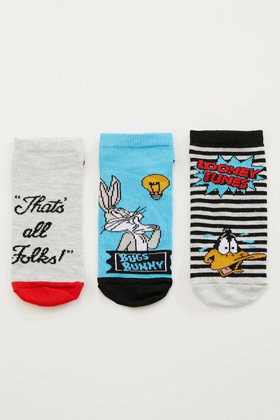 DeFacto Чифт от 3 лицензирани чорапи с Looney Tunes
