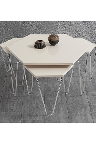 Veys Sehpa Piramit Orta Sehpa - Zigon Sehpa ( Set Takım )