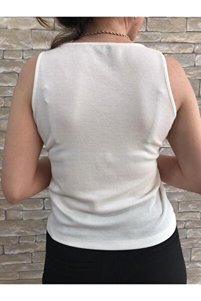 DİVİSTA Women's Ecru Collar Detailed Athlete