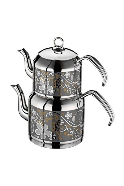 İnter Sahra Orta Boy Gri Tel Saplı Çaydanlık