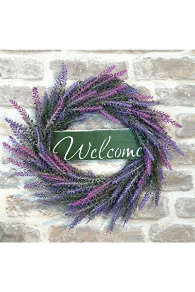 EVİMTATLIEVİM Dekoratif El Yapımı Kapı Süsü Welcome 35cm