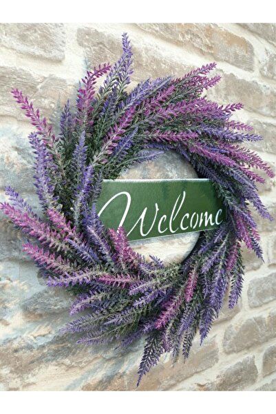 EVİMTATLIEVİM Dekoratif El Yapımı Kapı Süsü Welcome 35cm