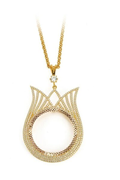 BİLEZİKHANE Ziynet Çerçeve Kolye Lale Model 9.70 Gram 14 Ayar Altın