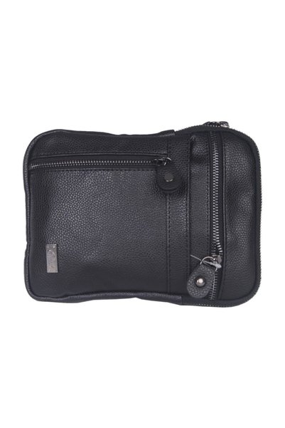 Arpelle Men's Leather Bag with Cross Strap, Black, Stylish and Convenient, Tr0050