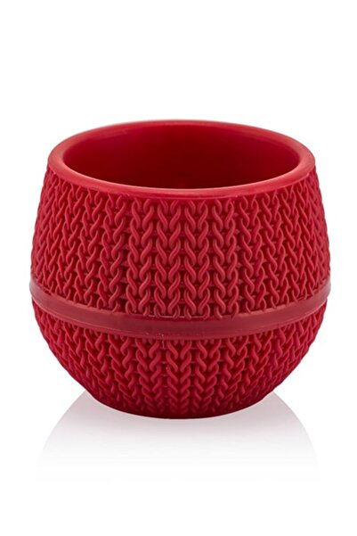 SERİNOVA Amasra Saksı Kaktüs Sukulent Saksı 0,13 Lt Kırmızı