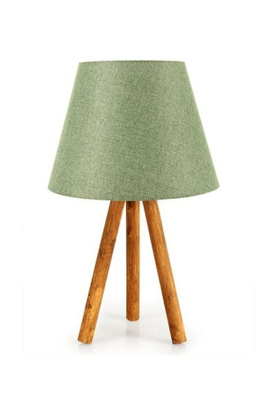 EvLight Green Three-Legged Wooden Lampshade - Ev-7025