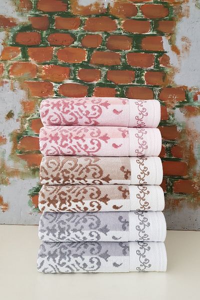 Özdilek Emily Towel 6 Pack Powder - Brown - Gray