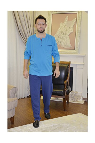 Erkek Süprem Bisiklet Yaka Pijama Takımı