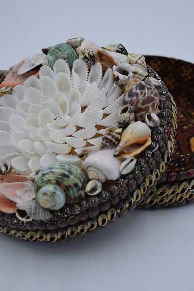 Hedicaret Seashell Box, 15 cm, Round, Jewelry, Makeup Box, Gift
