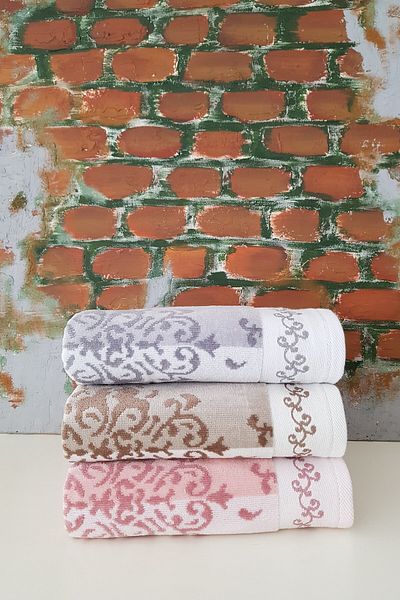 Özdilek Emily Towel 3 Pack Gray - Brown - Powder