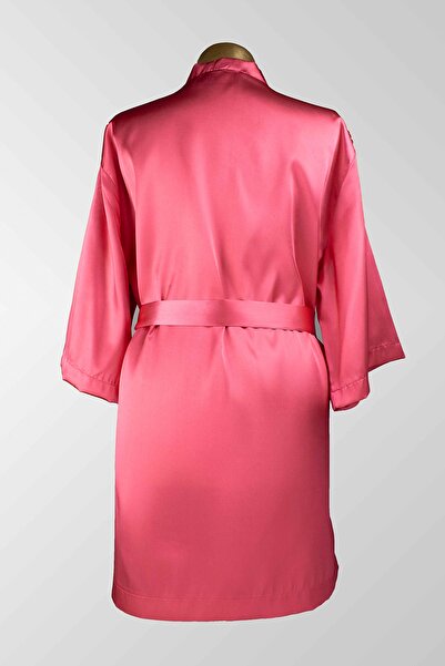 Before To Be Bride Φούξια σατέν φόρεμα
