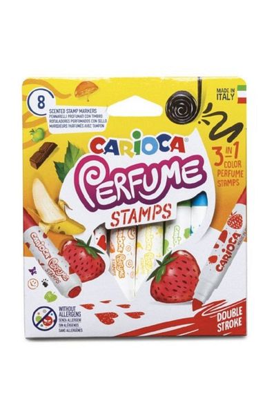 CARIOCA Perfume Stamps Scented Stamped Jumbo Felt Crayons Set 8 Colors