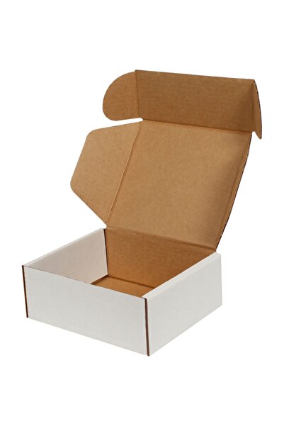Kolicim 12x10x4,5cm Kutu - 0,2 Desi Kutu - E-ticaret Kargo Kutusu - Beyaz - [50 Adet]