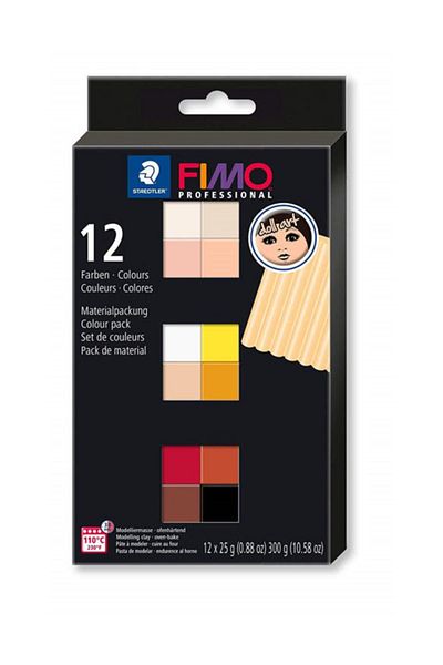 Fımo Staedtler Fimo Professional Doll Art Polymer Clay Set 12 Colors X 25 GrEthnic Colors