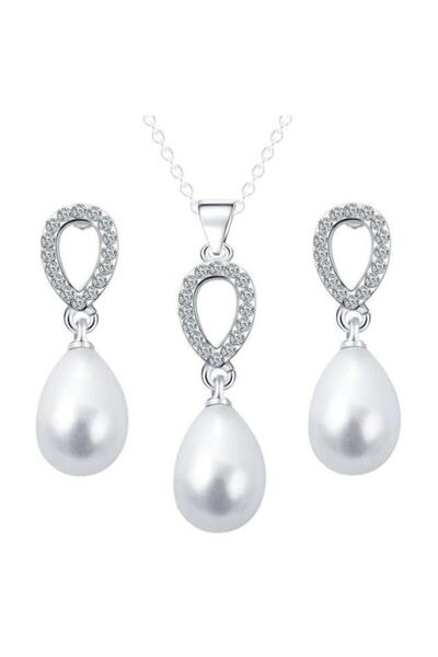 Worldshop Drop Pearl Jewelry Set