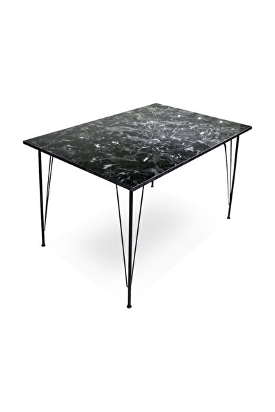 Chic Life Metal Ayaklı Mermer Desenli Mutfak Masası