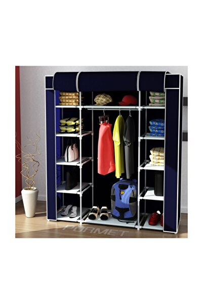 PORMET BEZ DOLAP METAL ÇELİK PROFİL ÇİTF YANDAN RAFLI ORİJİNAL LACİVERT