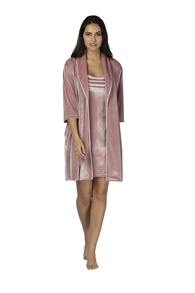 YOU & ME Velvet Nightgown Dressing Gown Set