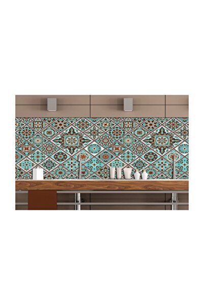Naz Konsept Fayans Görünümlü Mutfak Ara Panel Stickerları
