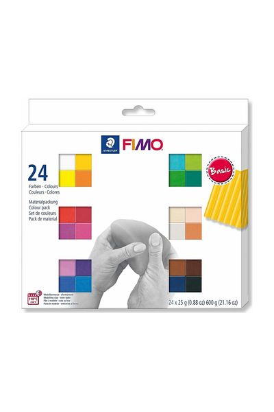 Fımo 24 Color Fimo Soft Polymer Clay Set - 25 Gr X Basic