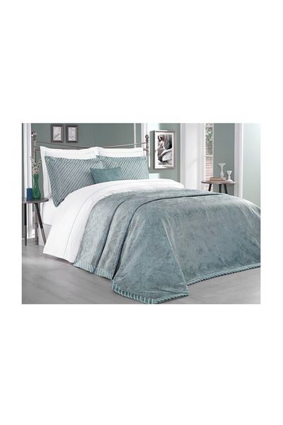 Sarev Peyto Bedspread- Cotton Satin Duvet Cover Set Double