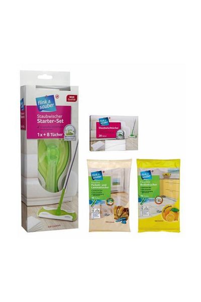SAUBERN BABY Flink Sauber Mop - Mop and Floor Cloths Set (wood, ceramic, dry)