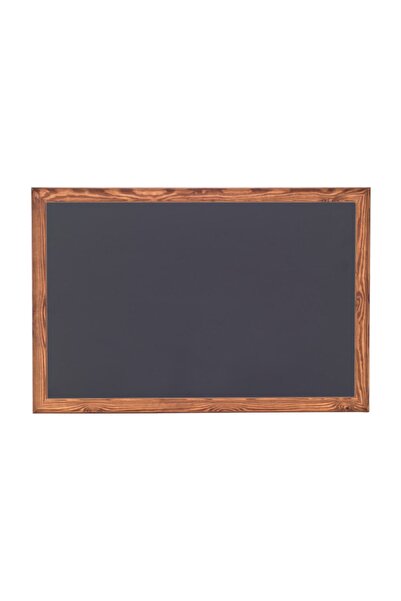 Chalky 120x140 cm Kara Tahta Ahşap Çerçeveli - Tebeşir Yazı Tahtası - Siyah
