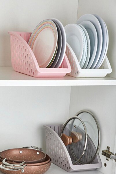 Kazanabil 3lü Tabak Ve Tencere Kapağı Düzenleyici Raf Organizer