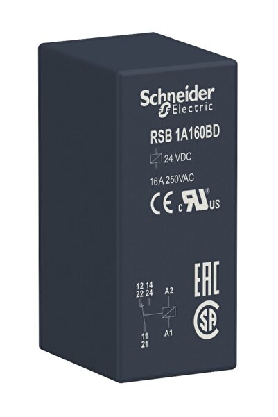 Schneider Electric Schneider Rsb1a160bd, Arabirim Rölesi, 8 Bacaklı, 1co, 16 ...