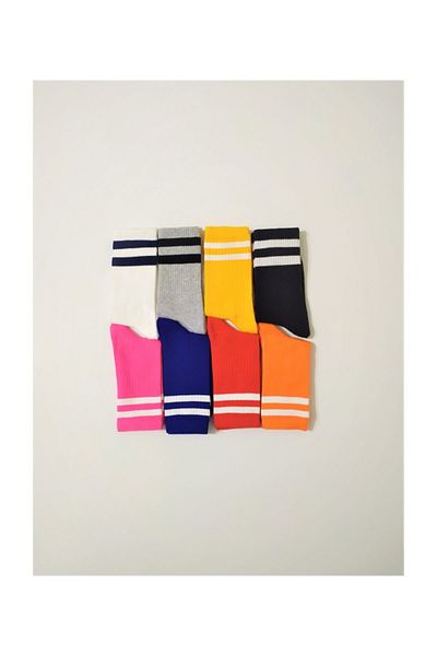 MEM SOCKS Чифт от 8 дълги раирани чорапи