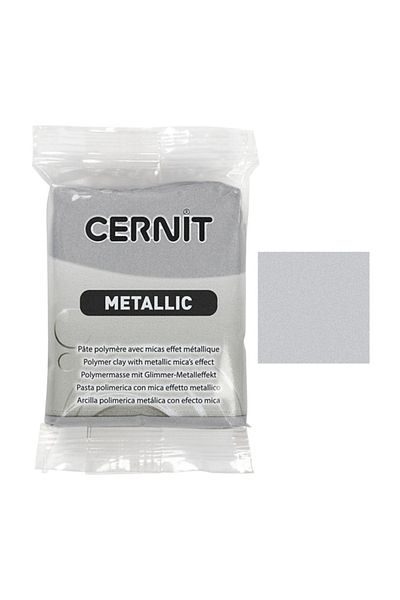 Cernit Metallic Polymer Clay 56g 080 Silver