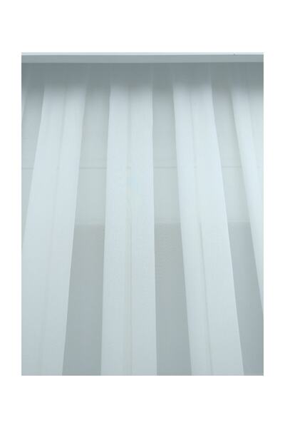 Esse Home Beyaz Tergal Düz Tül -etek Katlamalı,   Sık Pile, 1/3 450x250 cm