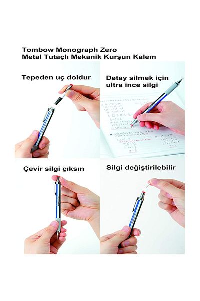 Tombow Mono Graph Zero Blue Versatil Pen 0.5 Mm