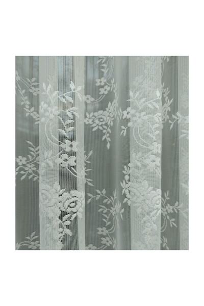 Esse Home Çiçek Desenli Fransız Dantel Tül Perde,  200x250, Sık Pile, 1/3