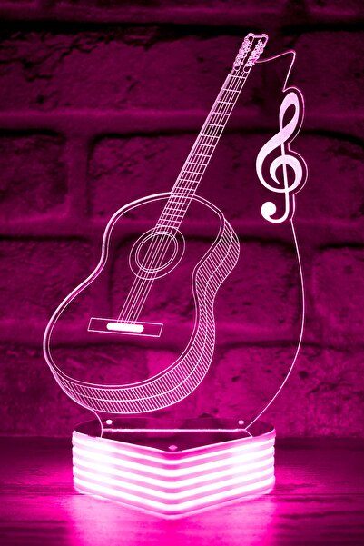 Hediye Kovanı Gitar Hediyesi, 3d Lamba Gitariste Hediye Gitar Lamba
