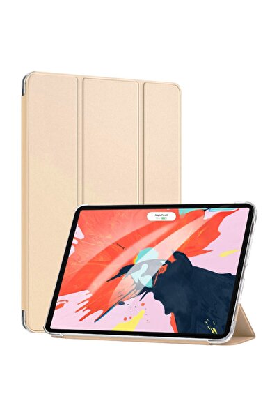 Microsonic Apple iPad Pro 12.9'' 2018 (A1876-A2014-A1895-A1983) Smart Case ve arka Kılıf Gold