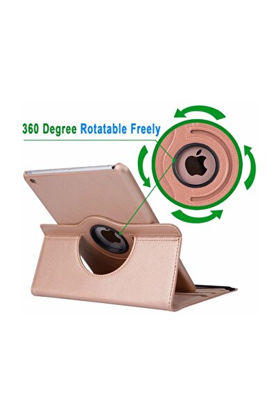 Microsonic Ipad Mini 5 7.9'' 2019 (a2133-a2124-a2125-a2126) Kılıf, Microsonic 360 Rotating Stand Deri Lacivert