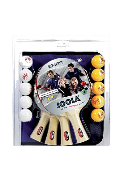 Joola Family Spirit Masa Tenisi Raket Seti 4 Raket + 5 Sarı Top+ 5 Beyaz Top ...
